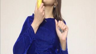 Long legs scat femdom poops on the toilet slave